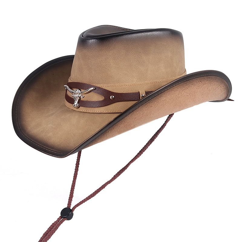 Men'S Fashion - Chapéu de Cowboy Ocidental de Alta