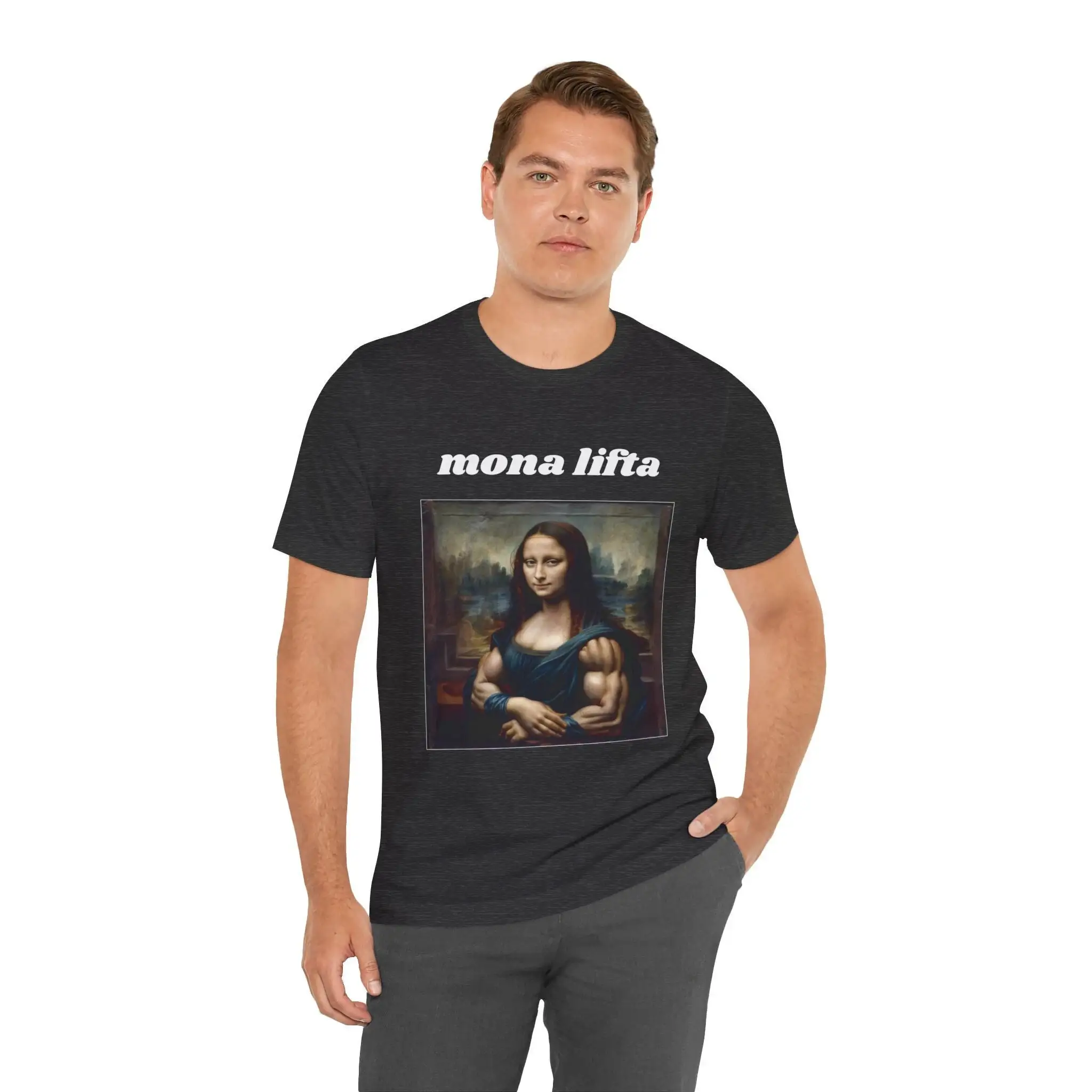 Muscle Tee Workout - Camiseta Mona Lifta para musculação, suéter