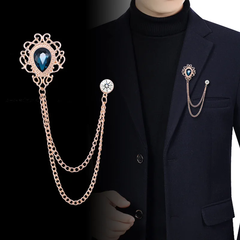 Men'S Fashion Accessories - Novo vintage borla corrente strass cristal