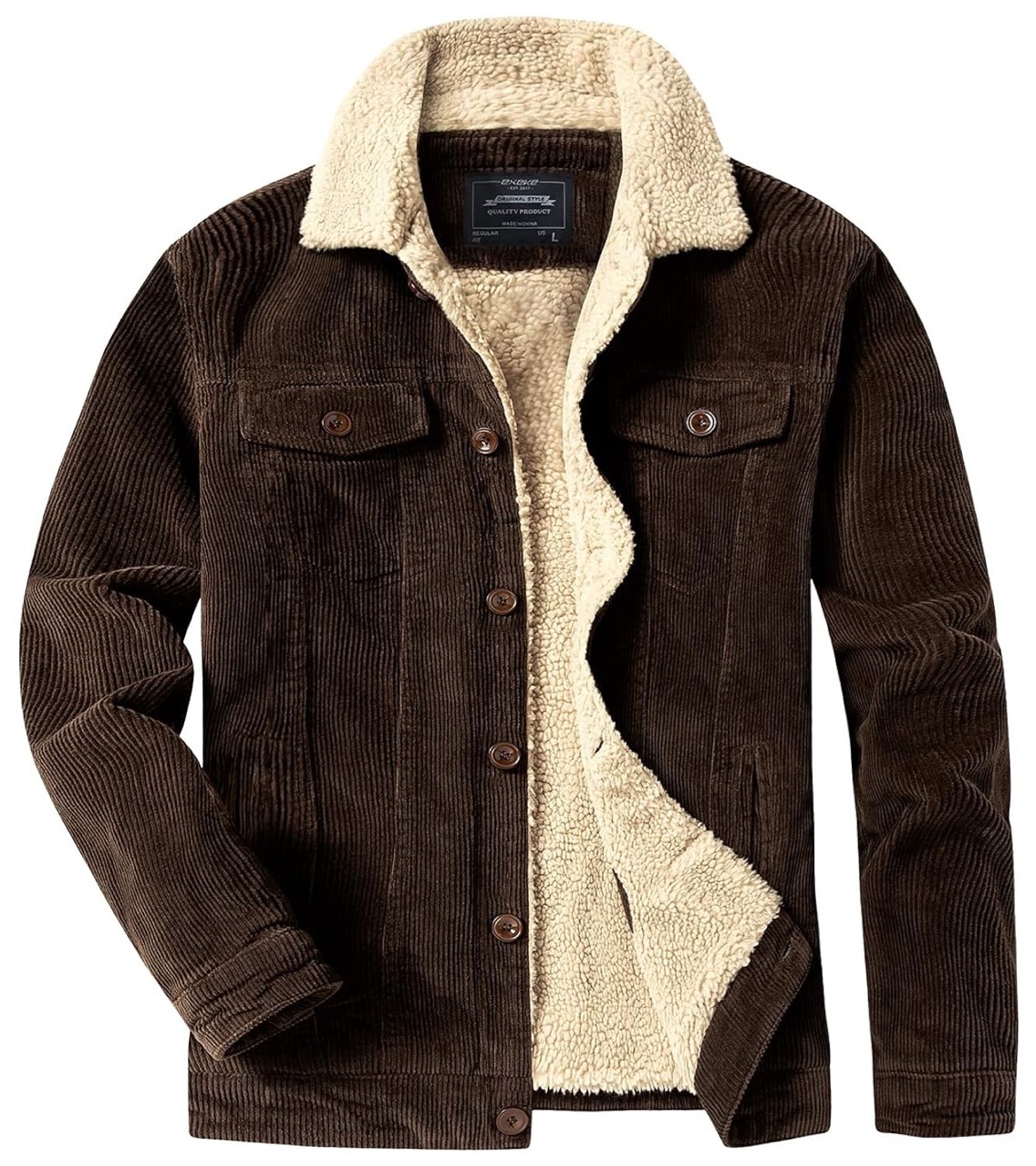 Corduroy Jacket Men - Jaqueta de veludo de inverno masculina