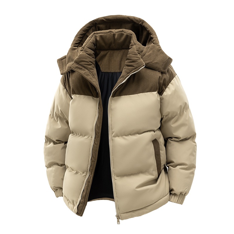 Corduroy Jacket Men - Jaqueta masculina acolchoada de algodão espessada