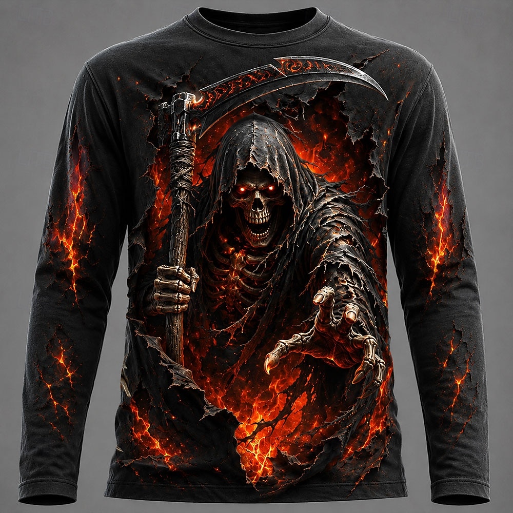 Mens Fashion Summer - Camiseta Masculina de Manga Longa com