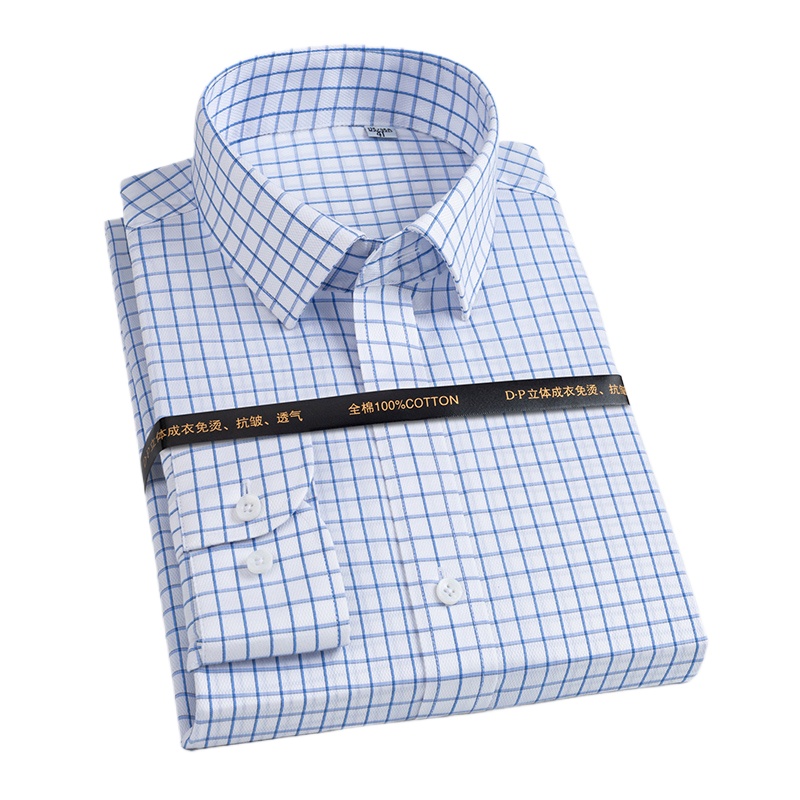 Dress Shirt Non-Iron - Camisas sociais masculinas listradas verticais de