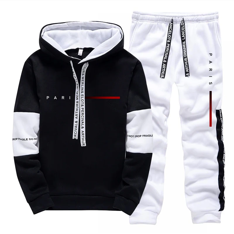Paris Fashion Men - Conjunto Masculino de Moletom com Capuz