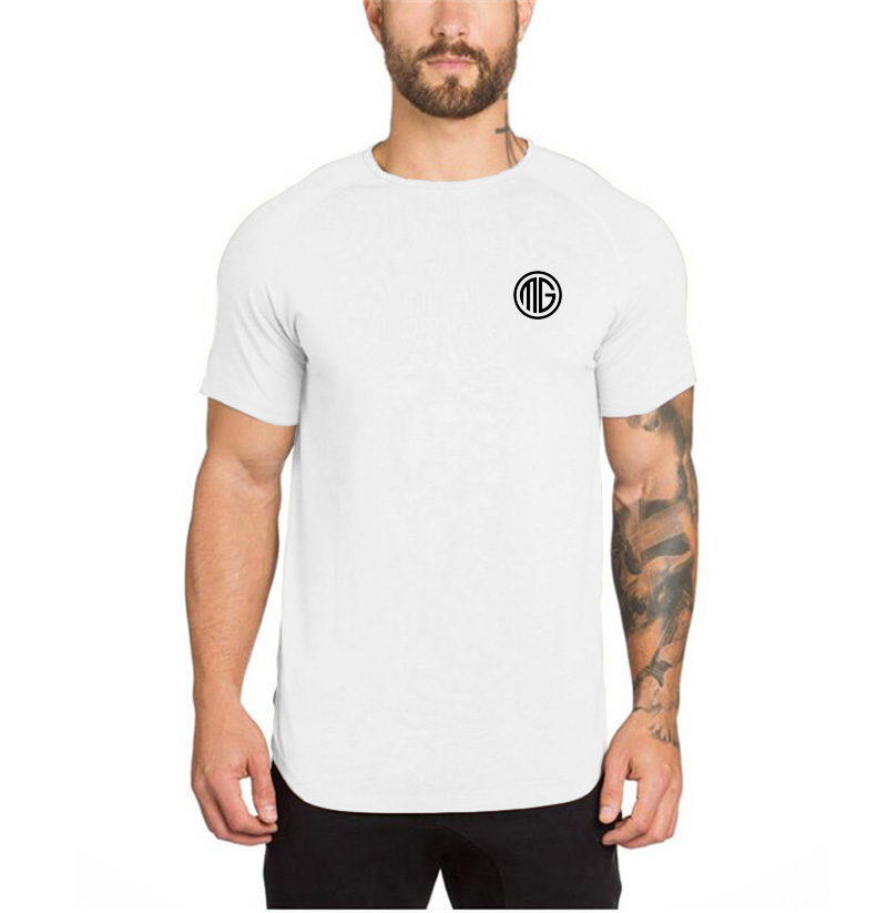 Muscle Tee Workout - Camiseta Masculina de Verão de Manga