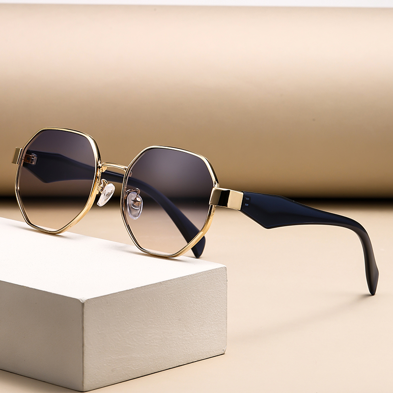 Men'S Fashion Round Glasses - Óculos de Sol Retro com Armação