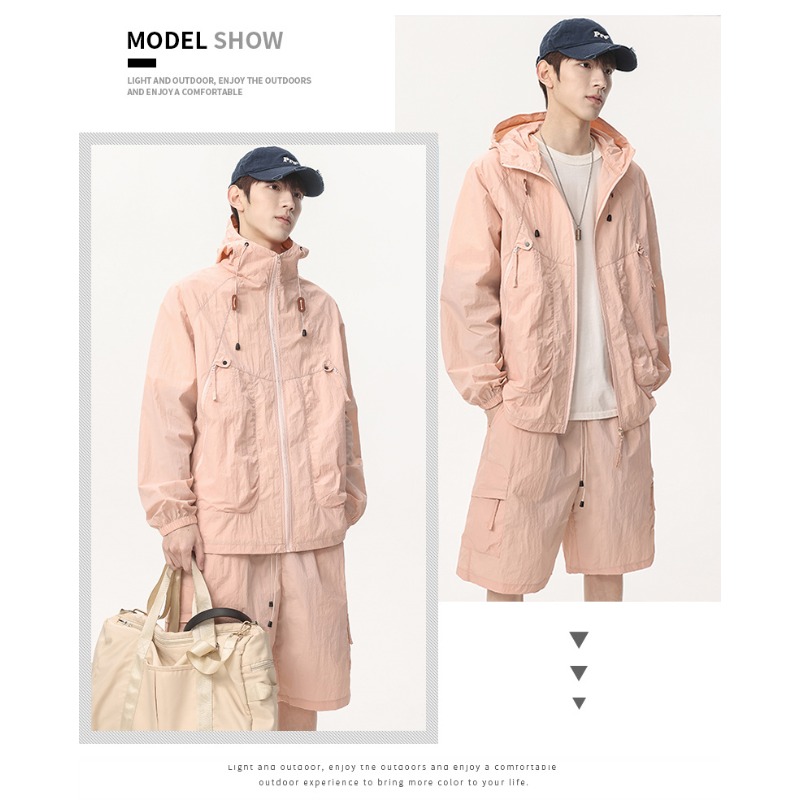 Corduroy Jacket Men - Roupas de Proteção Solar para Montanhismo