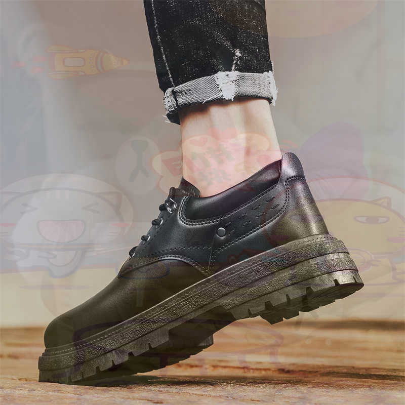Men'S Fashion For Big Guys - Escuro natural couro moda formadores tênis