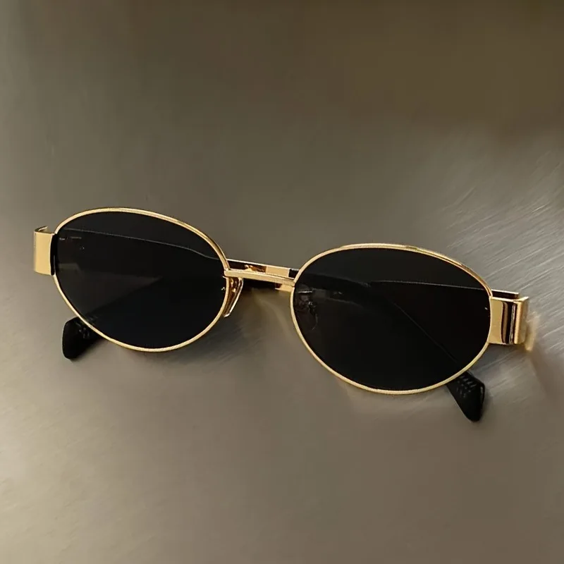 Men'S Fashion Round Glasses - Óculos de Sol Ovais Modernos para