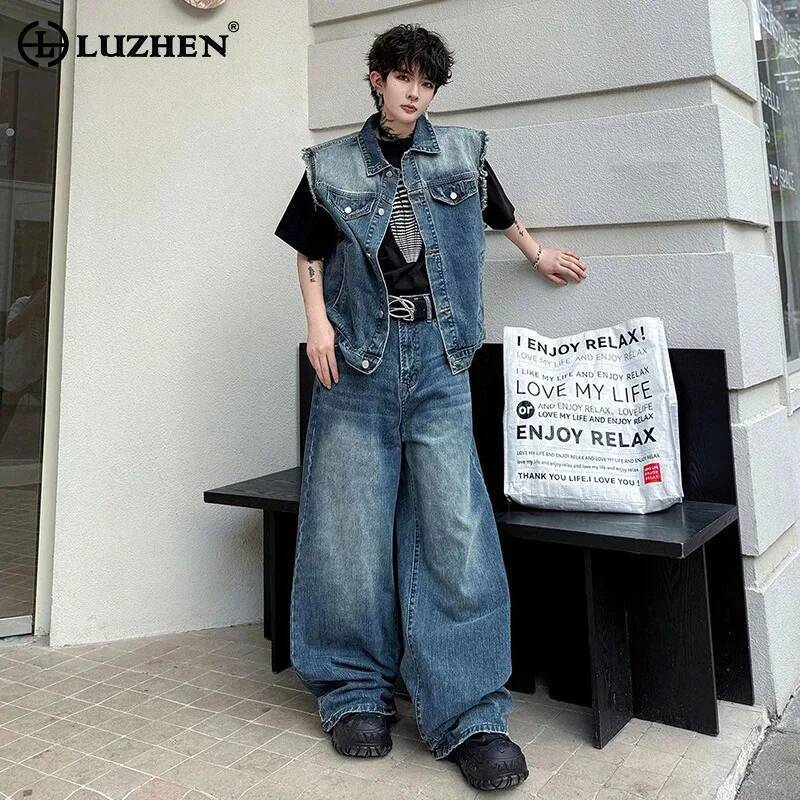 Mens Fashion Streetwear - LUZHEN 2026 Conjunto de Verão em