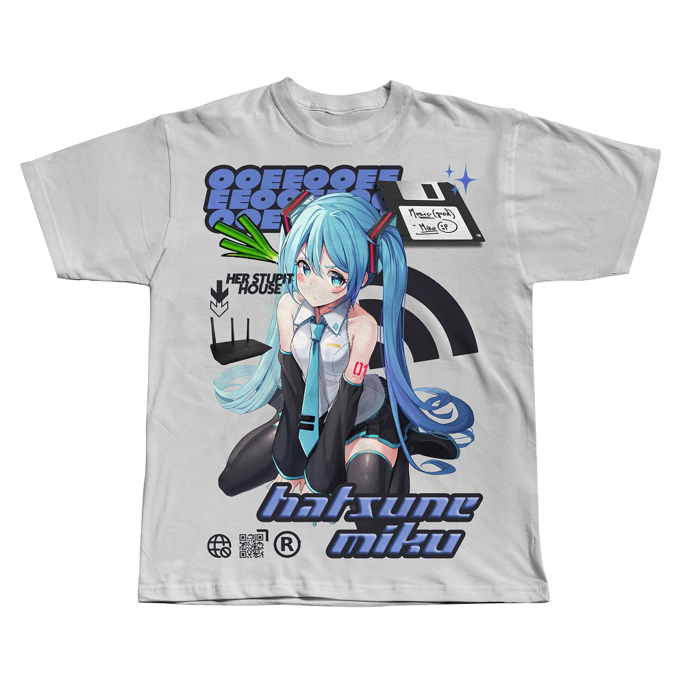Mens Fashion Trends 2026 - Camiseta de Manga Curta Hatsune Miku