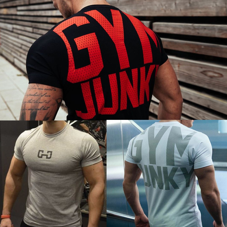 Muscle Tee Workout - Moda masculina t camisa masculina topos