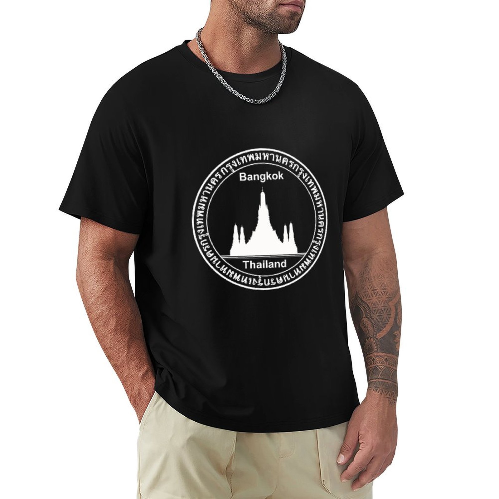 Mens Fashion Bangkok - Camiseta de viagem com estampa de