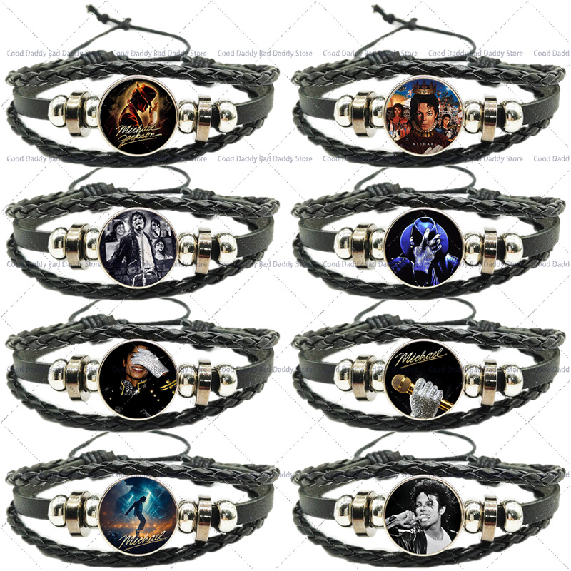 Men Fashion King - Pulseira de Corda Trançada Michael Jackson