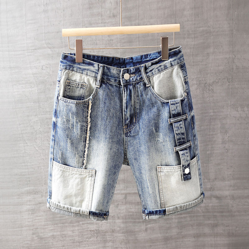 Men'S Fashion Loose Pants - Calças de brim curtas masculinas com