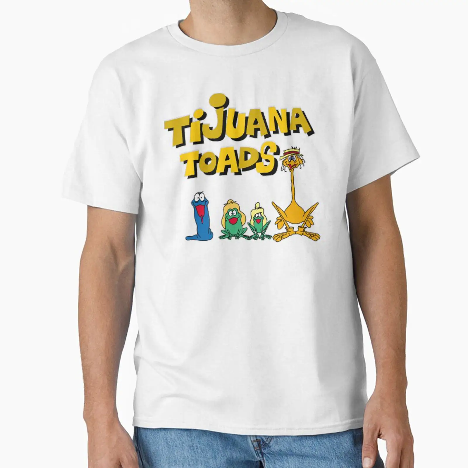 Men'S Fashion Tijuana - Camiseta Unissex Casual com Estampa Gráfica