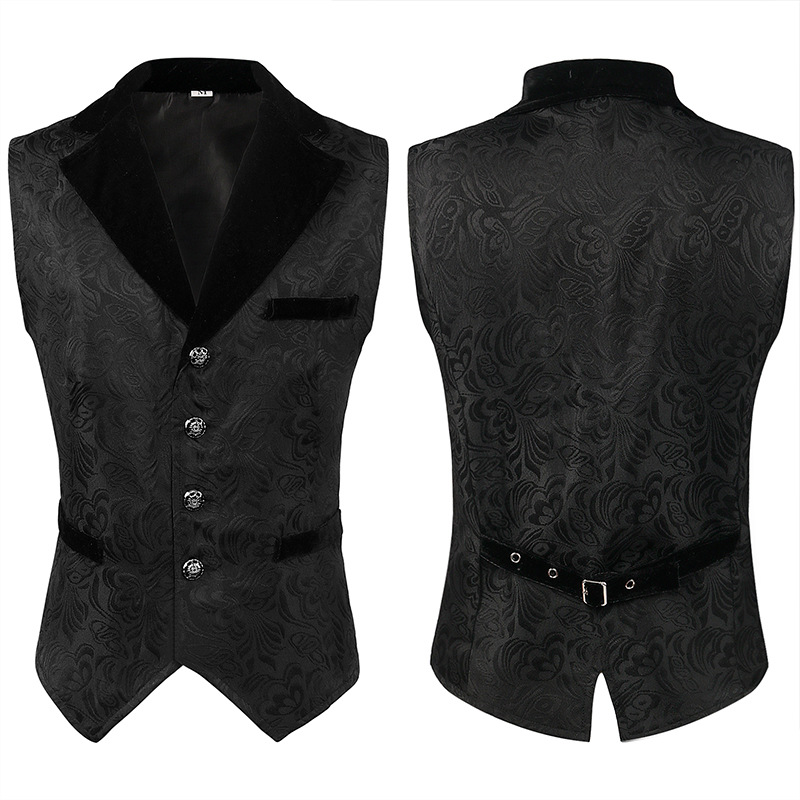 Paris Fashion Men - Novo Colete Masculino Estilo Gótico Medieval