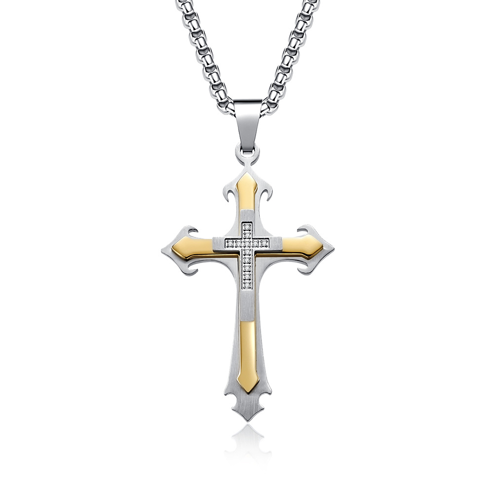 Men'S Fashion Necklaces - Novo design cruz colar masculino hip