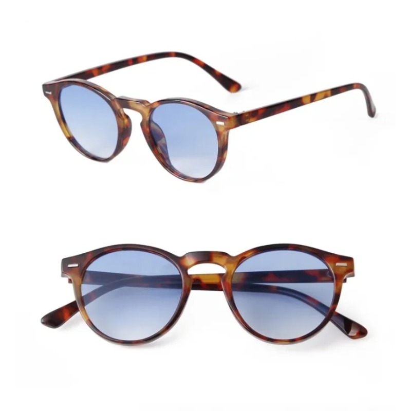 Men'S Fashion Round Glasses - Óculos de Sol Vintage Redondos para