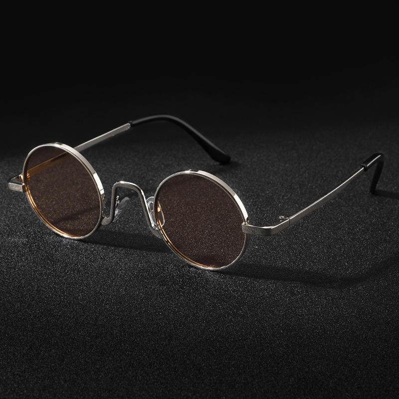 Men'S Fashion Round Glasses - Óculos de Sol Vintage Designer para