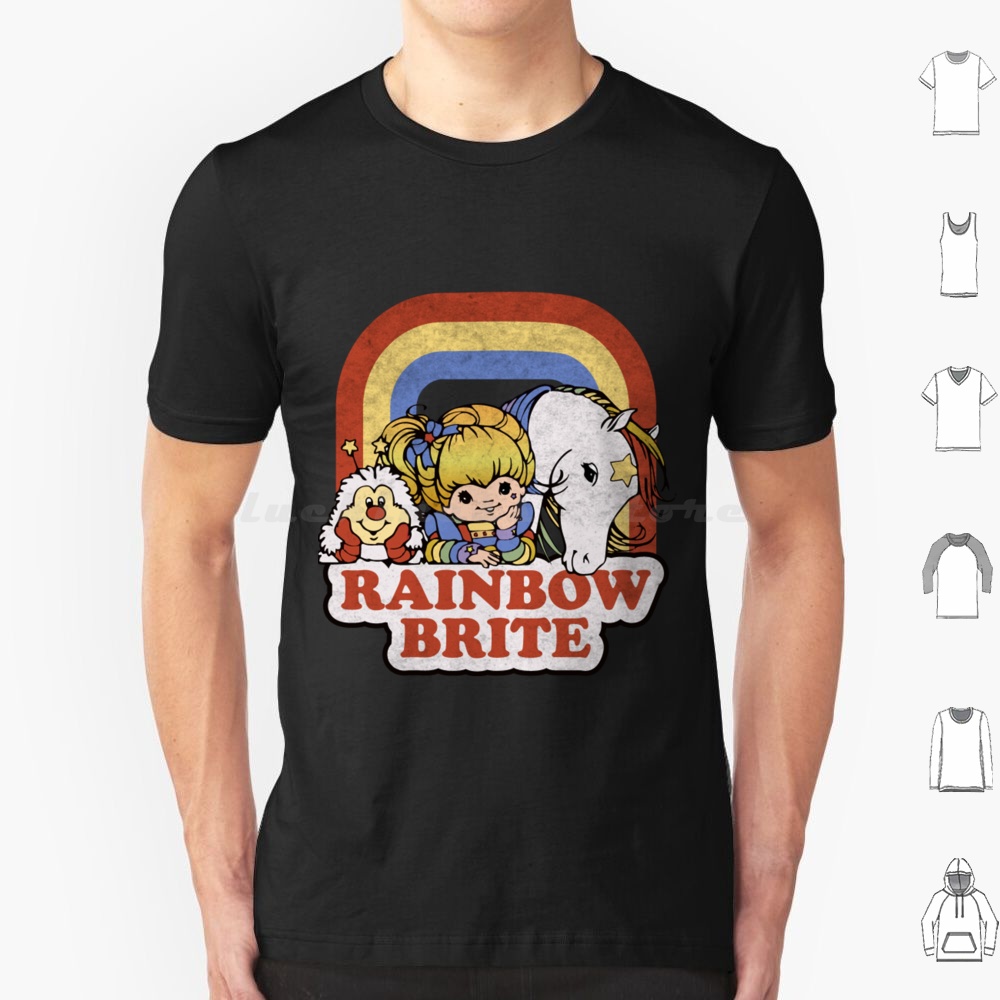 Men'S Fashion From The 80S - Arco-íris brite t-shir t camisa de