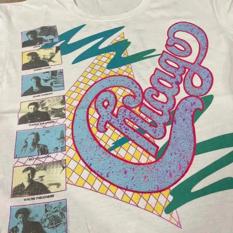 Men'S Fashion From The 80S - Camiseta Vtg 80S Chicago Band de