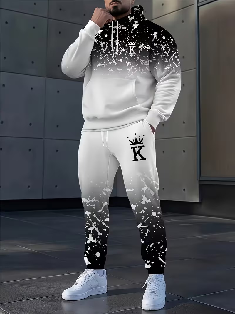 Men'S Fashion Loose Pants - Conjunto de Moletom Masculino Casual de