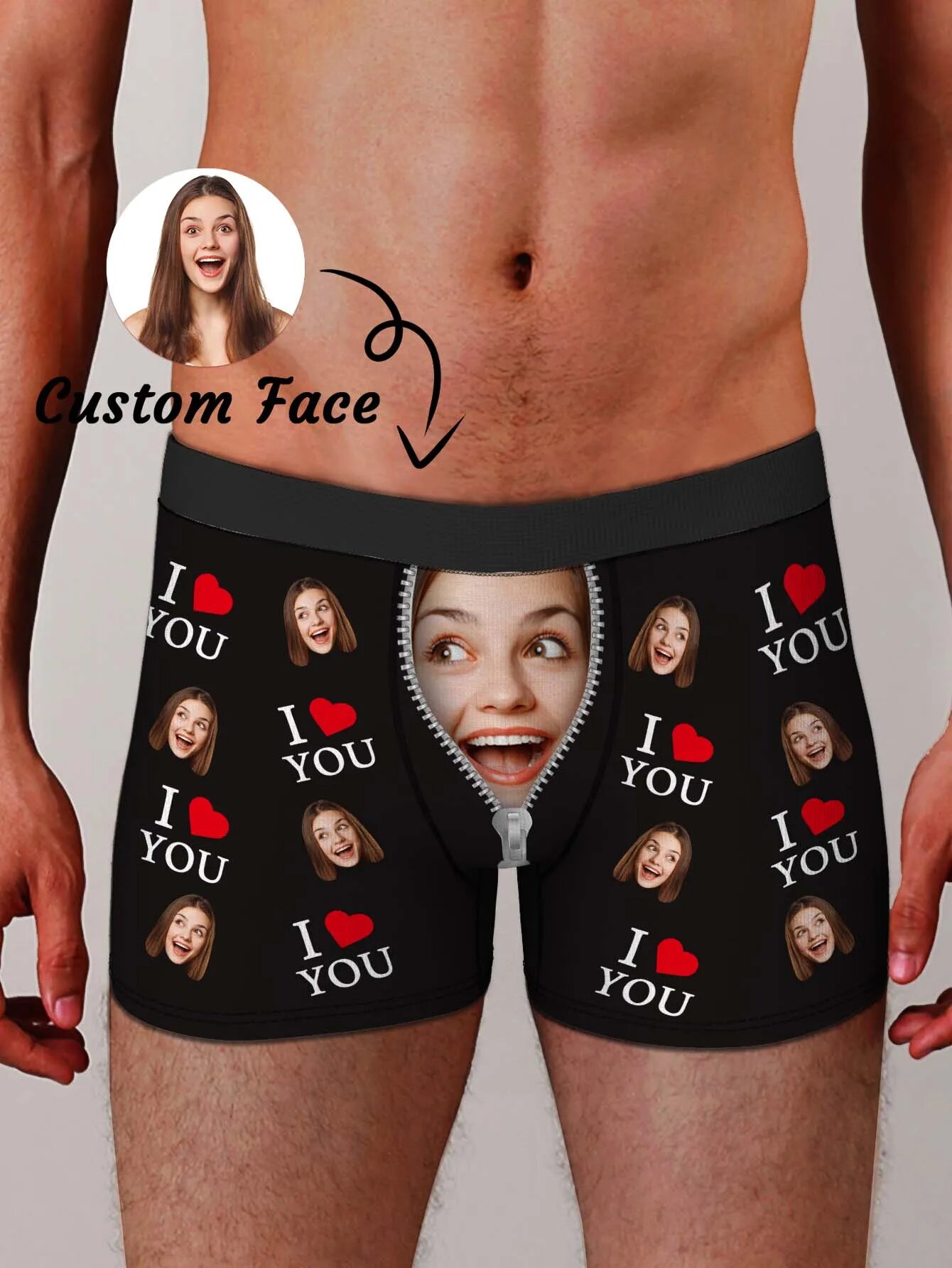 Men'S Fashion Underwear - Cuecas boxer masculinas com foto personalizada,