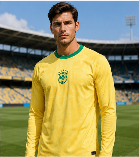 Mens Fashion Trends 2026 - Camisa de Futebol de Manga Longa