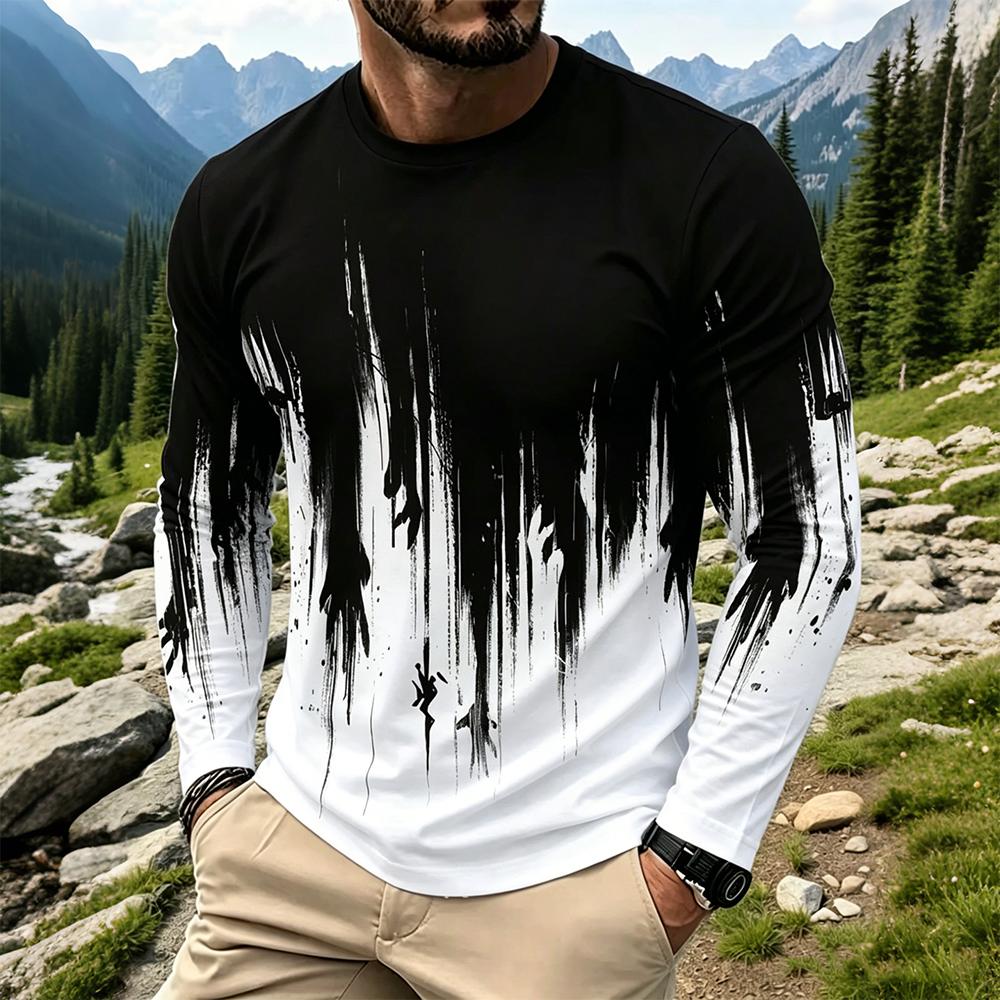 Men'S Fashion For Summer - Camiseta Masculina de Manga Longa com