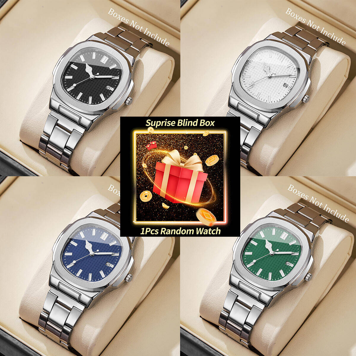 Fashion Mens Watches - 1pc surpresa mistério relógio caixa cega-moda