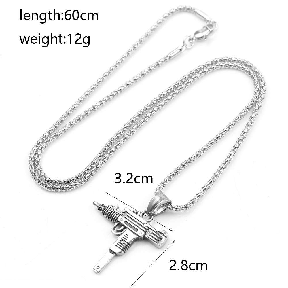 Colar Pingente de Arma de Fogo - Men'S Fashion Necklaces avaliação e preço
