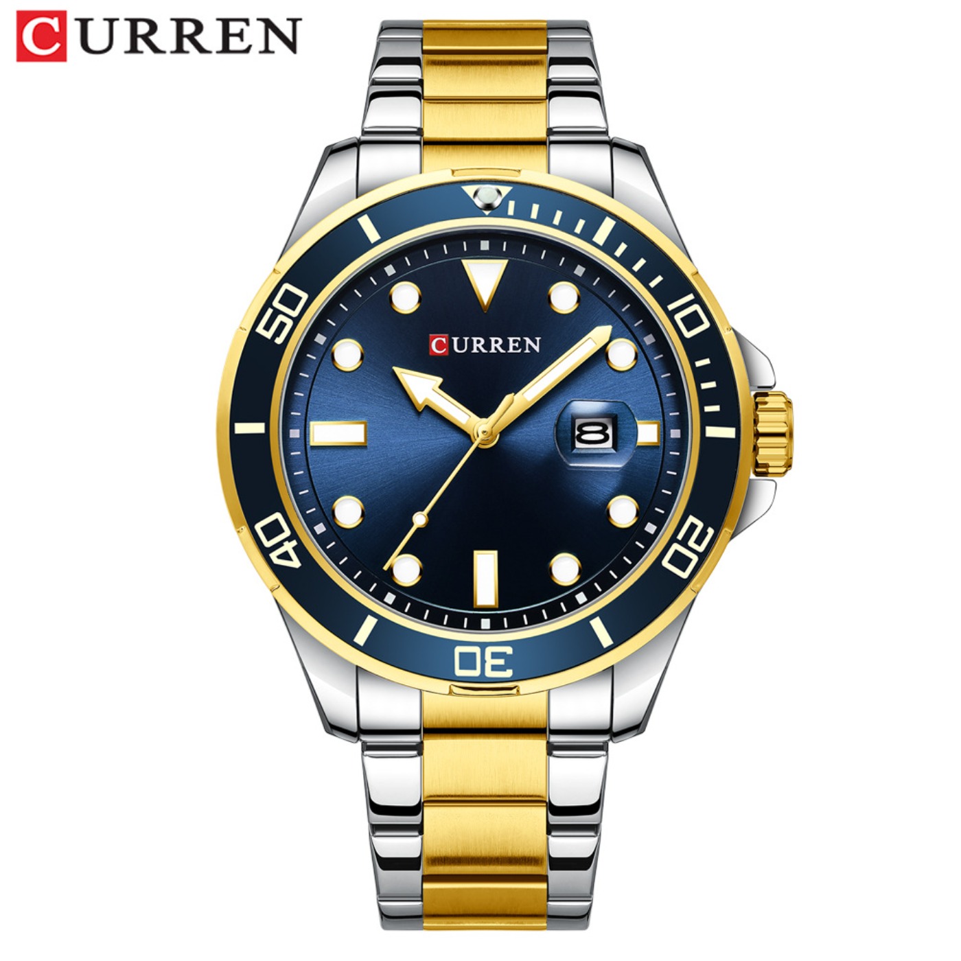 CURREN Nova Série Green Water  - Fashion Mens Watches avaliação e preço