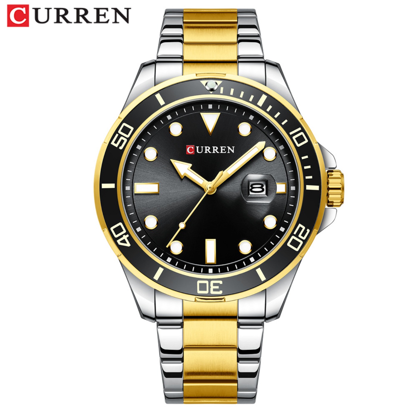 CURREN Nova Série Green Water  - Fashion Mens Watches avaliação e preço