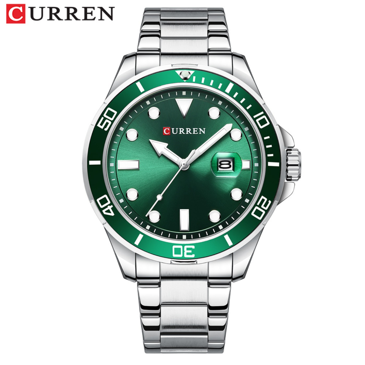 CURREN Nova Série Green Water  - Fashion Mens Watches avaliação e preço