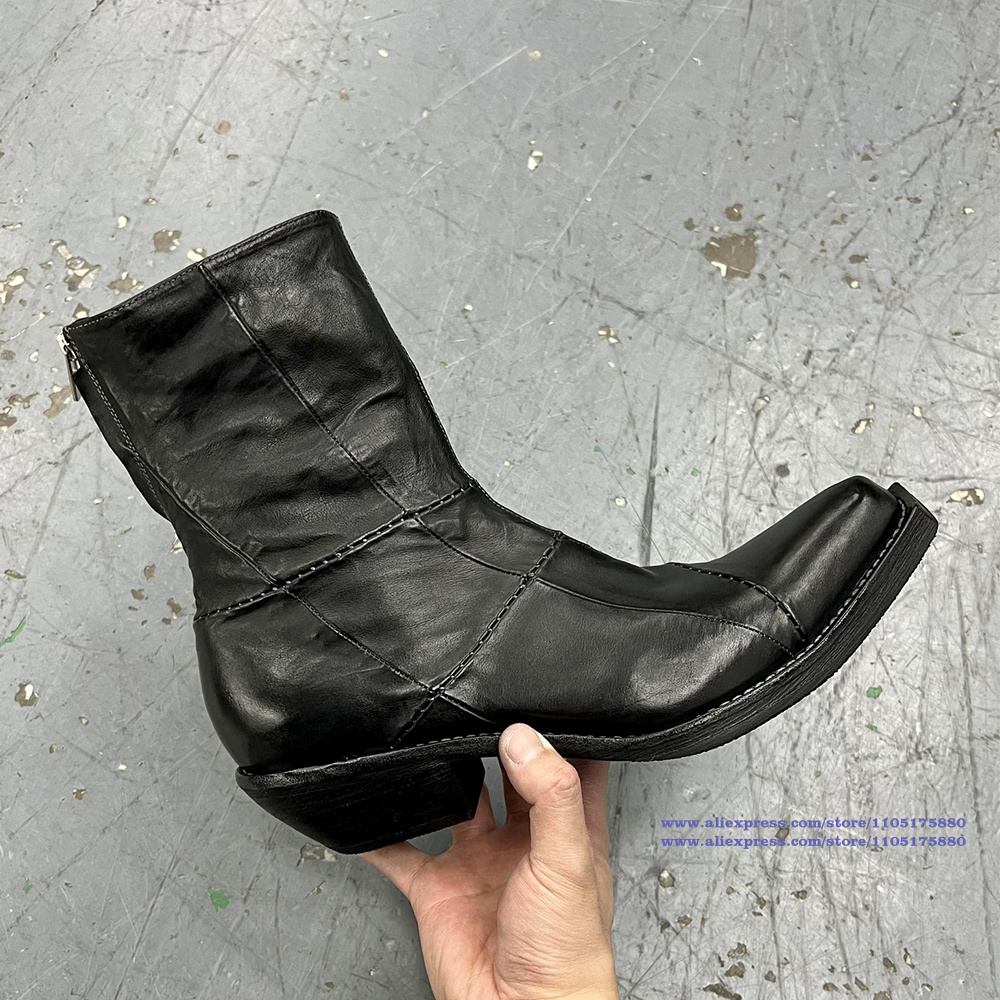 Botas masculinas de couro pret - Chelsea Boots Men avaliação e preço