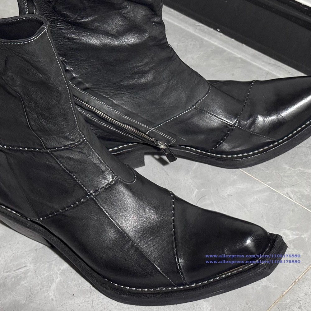 Botas masculinas de couro pret - Chelsea Boots Men avaliação e preço