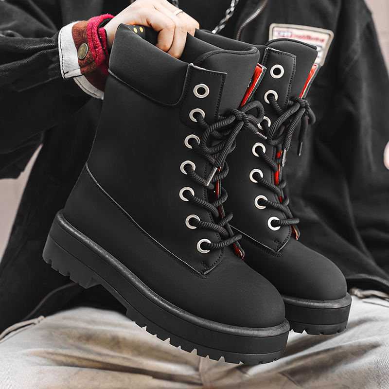 Tênis de Cano Alto com Sola Gr - Mens Fashion Autumn 2025 avaliação e preço
