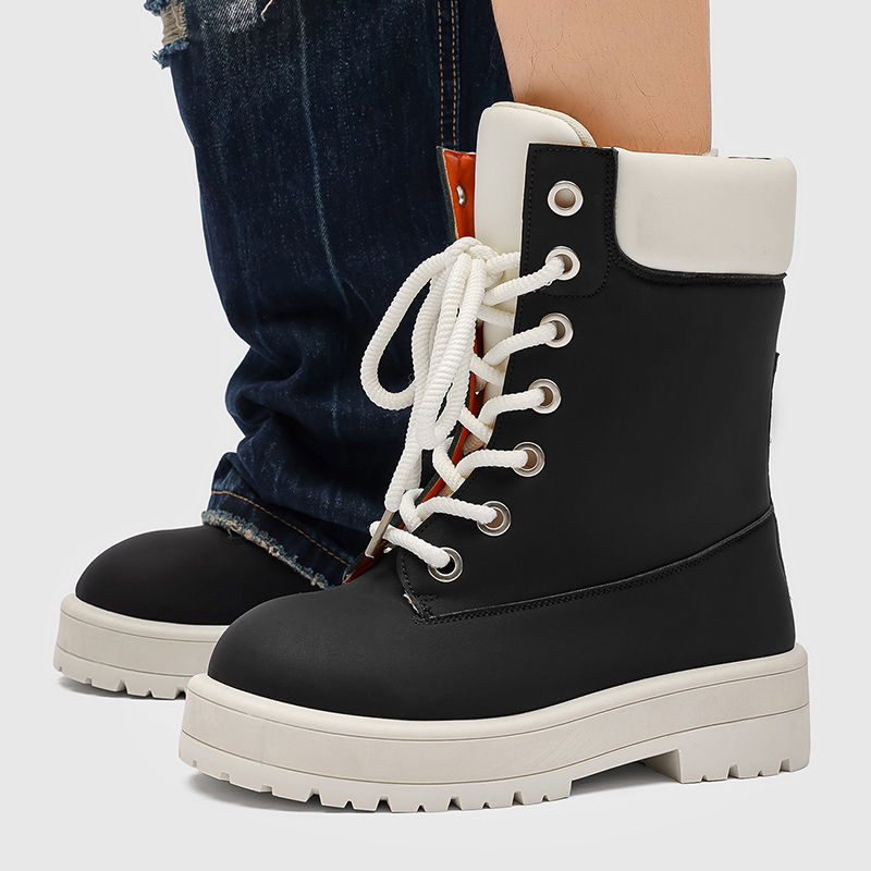 Tênis de Cano Alto com Sola Gr - Mens Fashion Autumn 2025 avaliação e preço