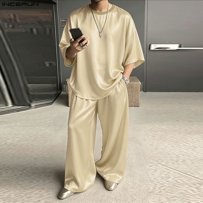 Conjuntos Masculinos INCERUN,  - Men'S Fashion Loose Pants avaliação e preço