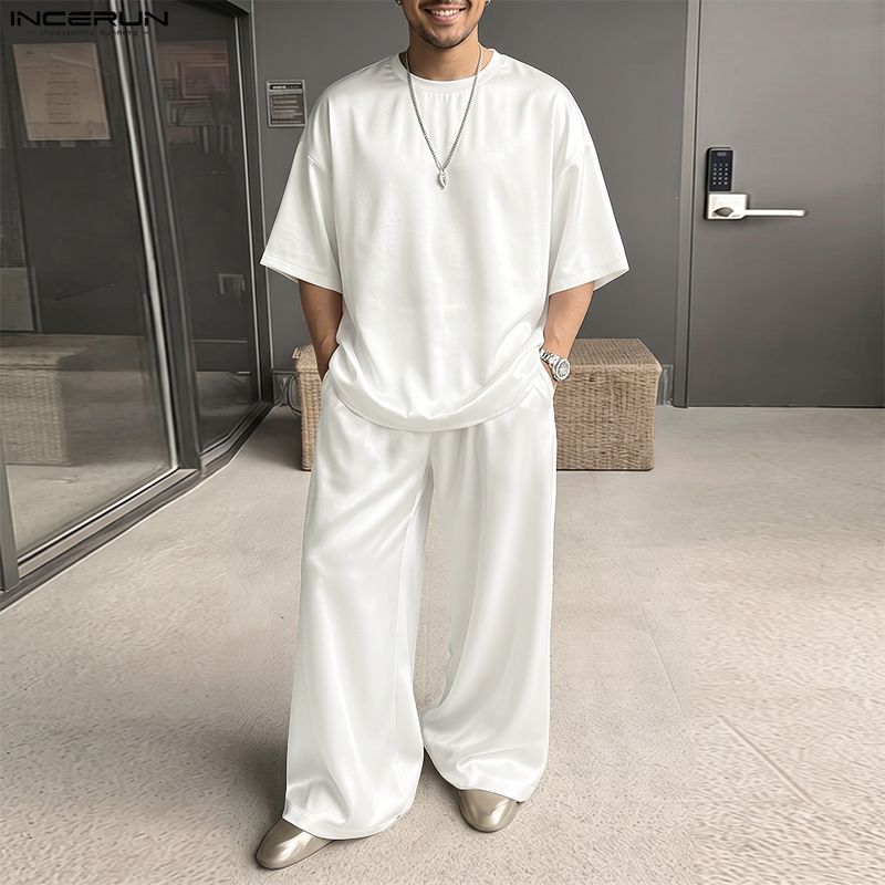 Conjuntos Masculinos INCERUN,  - Men'S Fashion Loose Pants avaliação e preço