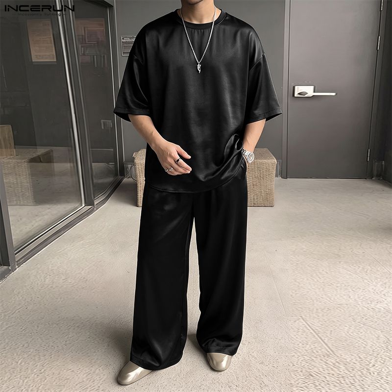 Conjuntos Masculinos INCERUN,  - Men'S Fashion Loose Pants avaliação e preço