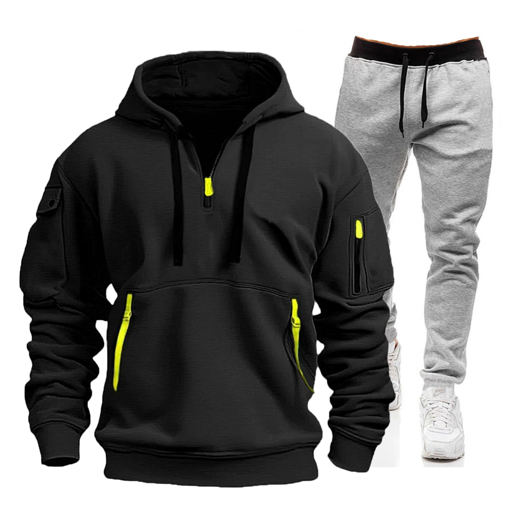 Conjunto de Moletom Masculino  - Mens Fashion Zip Up avaliação e preço