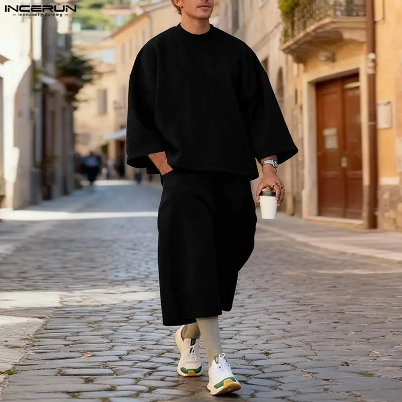 Conjuntos Masculinos INCERUN e - Mens Fashion Streetwear avaliação e preço