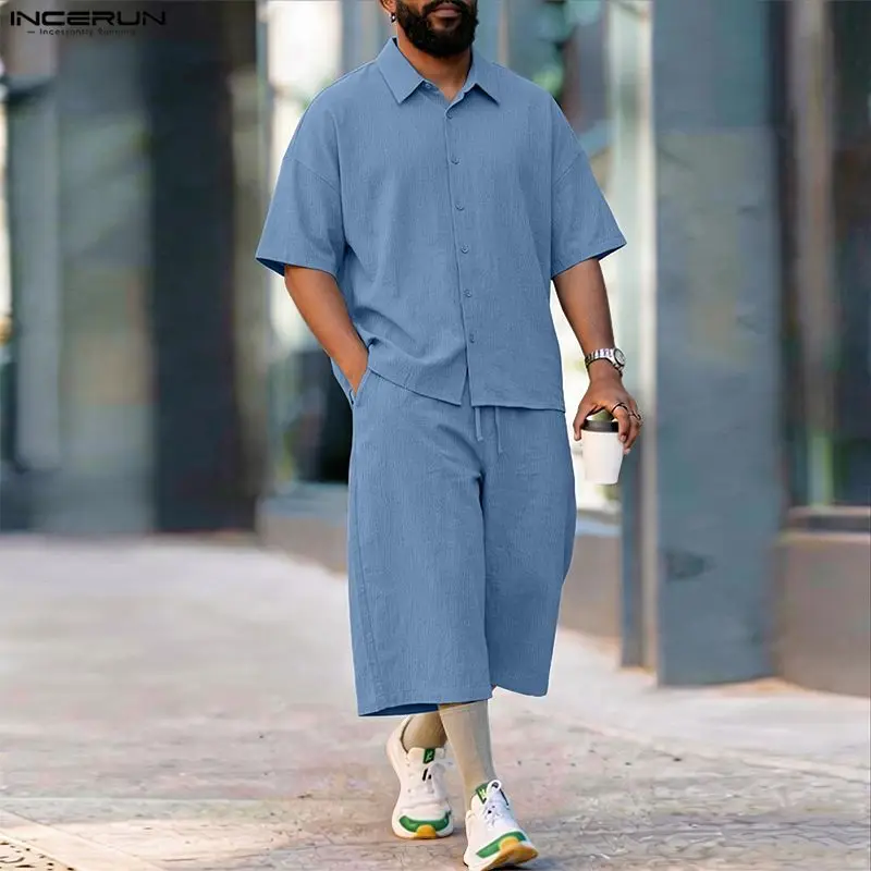 Conjuntos Masculinos INCERUN:  - Mens Fashion Streetwear avaliação e preço