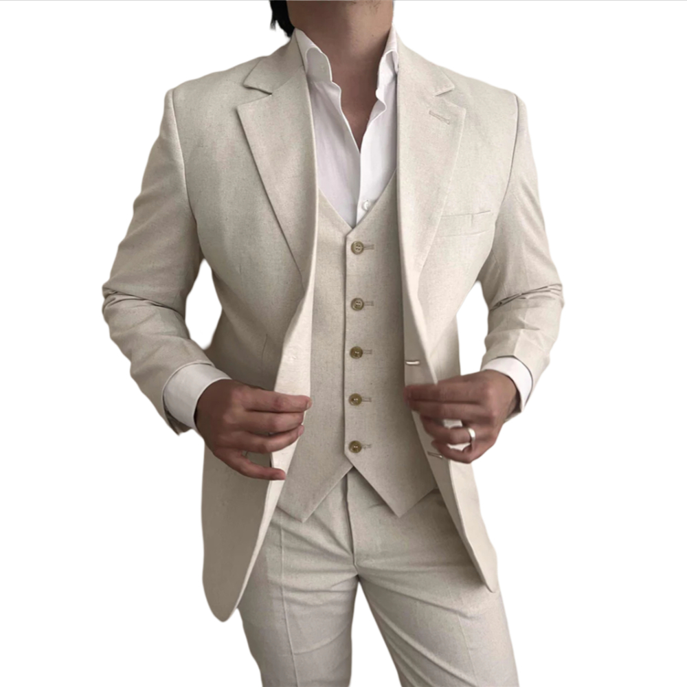 Ternos masculinos de linho, 3  - Slim Fit Blazer Men avaliação e preço