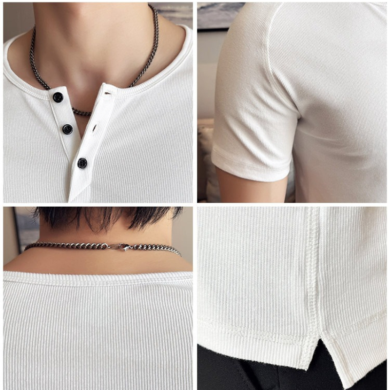 Camiseta Henley Slim Fit Mascu - Muscle Tee Workout avaliação e preço