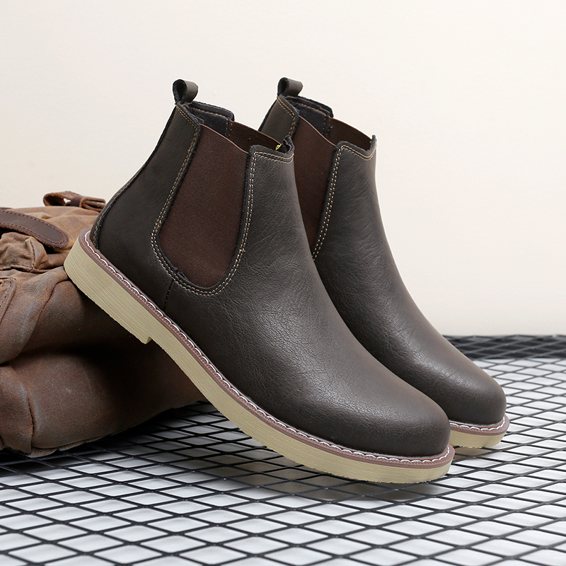 Homens plus size novo cano alt - Chelsea Boots Men avaliação e preço