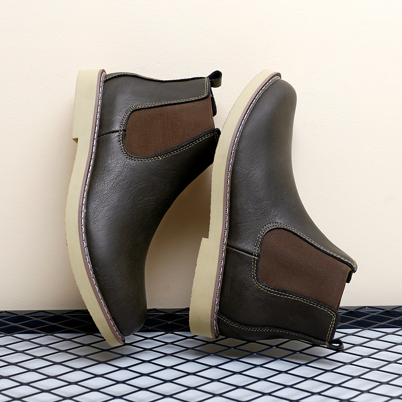 Homens plus size novo cano alt - Chelsea Boots Men avaliação e preço
