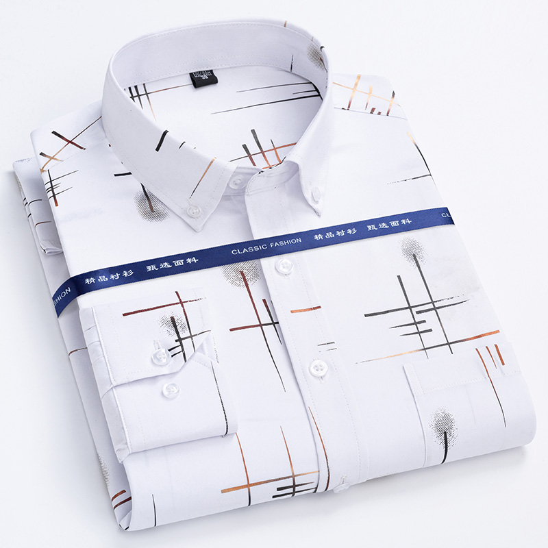 Camisa xadrez de manga longa m - Dress Shirt Non-Iron avaliação e preço